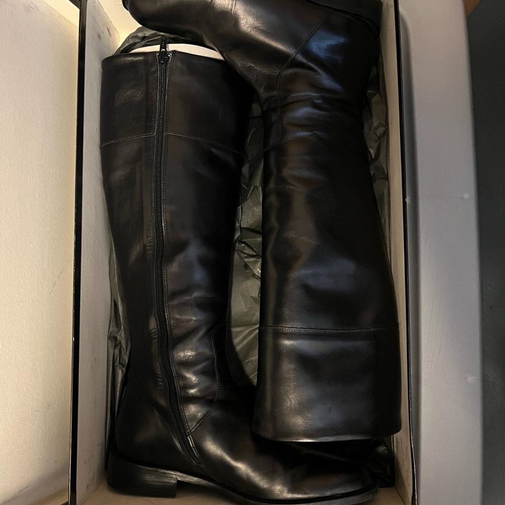 Colin Stuart made in Italy Leather Black Riding Boots